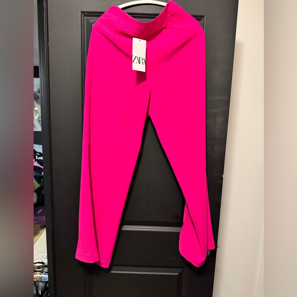 Hot fuchsia wide leg Zara dress pants XL